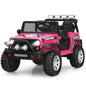 12V Kids Electric Ride On Truck with Remote Control and Operation Lever-Pink VYSN Default Title Default Title-