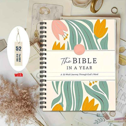 1 - Year Bible Study Plan & Prayer Journal – Undated Spiral Bound - Cartsfy Inc.