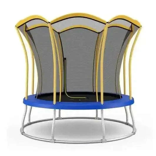 10 Feet Unique Flower Shape Trampoline with Galvanized Steel Frame-Yellow Cartsfy Inc.