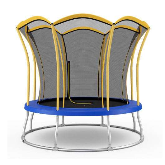 10 Feet Unique Flower Shape Trampoline with Galvanized Steel Frame-Yellow VYSN Default Title Default Title-