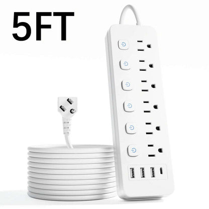 10-in-1 Multi-Outlet Power Strip – 6 AC, 3 USB-A, 1 Type-C Cartsfy Inc.