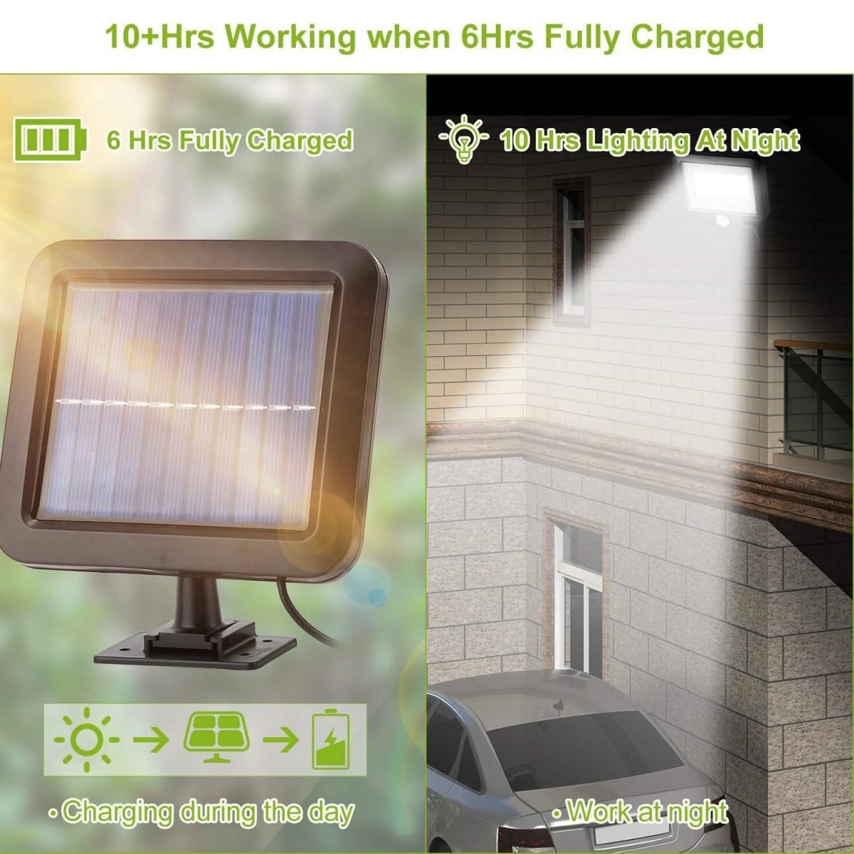 100 LED Solar Powered Wall Lights Outdoor - Cartsfy Inc.