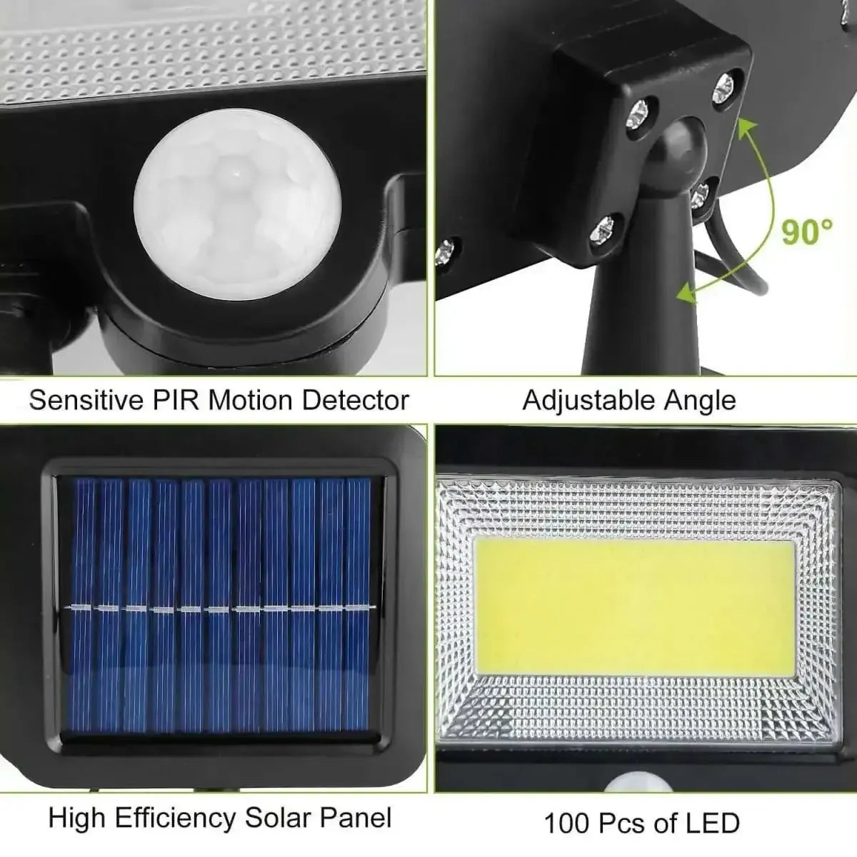 100 LED Solar Powered Wall Lights Outdoor DailySale Default Title Default Title-
