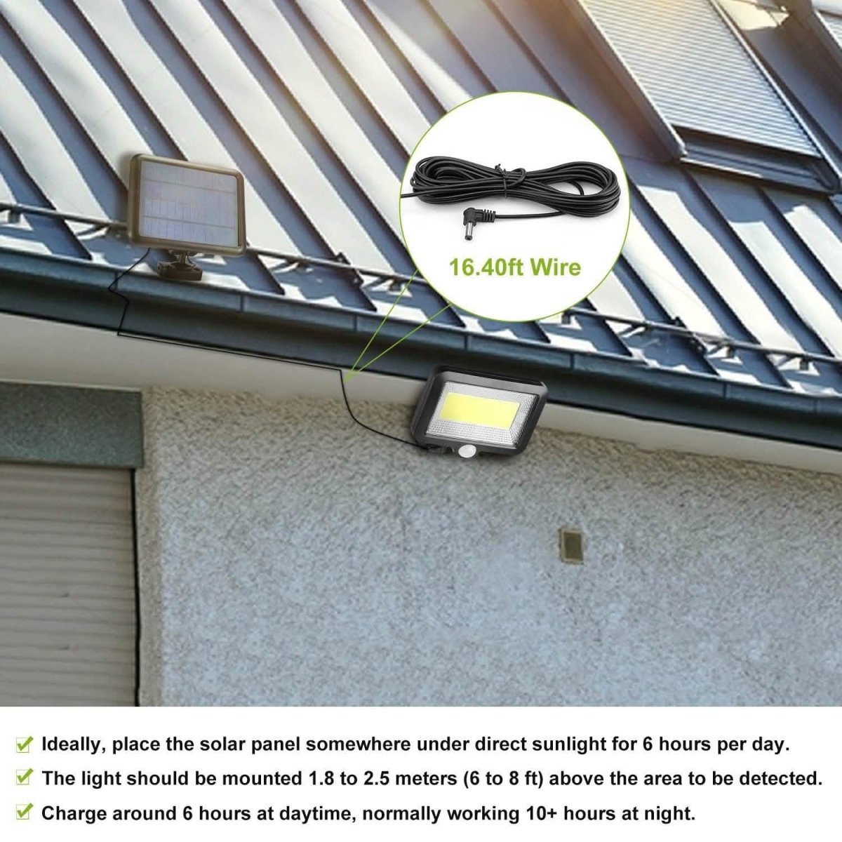 100 LED Solar Powered Wall Lights Outdoor - Cartsfy Inc.
