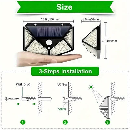 100-LED Solar Rechargeable Outdoor Light Cartsfy Inc.