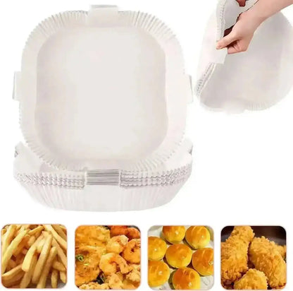 100-Pack: Air Fryer Disposable Paper Liners DailySale Natural White Natural-White-