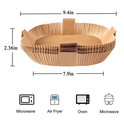 100-Pack: Air Fryer Disposable Paper Liners Cartsfy Inc.