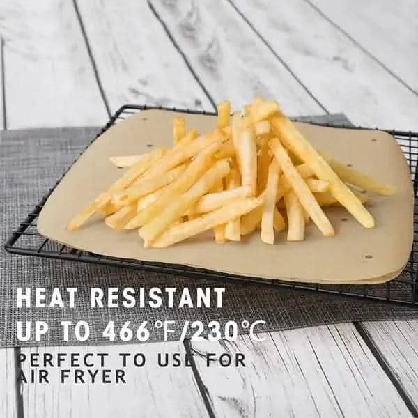 100-Piece: Air Fryer Parchment Paper DailySale Brown / Round Brown / Square White / Round Brown / Round-Brown / Square-White / Round-White / Square-