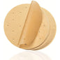 Brown round air-fryer parchment papers, perforated holes, stacked (100 pcs)