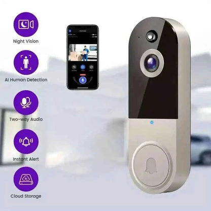 1080P HD Smart Doorbell Camera with AI Detection & Night Vision Cartsfy Inc.