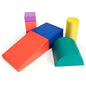6 Piece Climb Crawl Play Set Indoor Kids  Toddler -Red