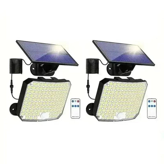 118 LED Solar Motion Sensor Flood Lights with Remote Control DailySale 1-Piece 2-Piece 1-Piece-2-Piece-