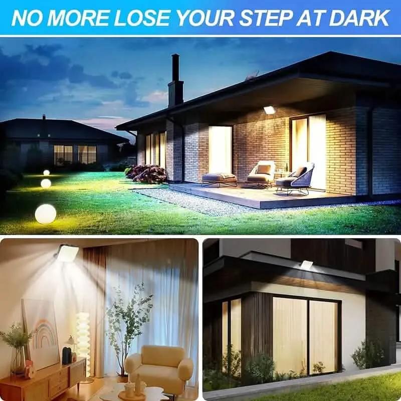 118 LED Solar Motion Sensor Flood Lights with Remote Control Cartsfy Inc.