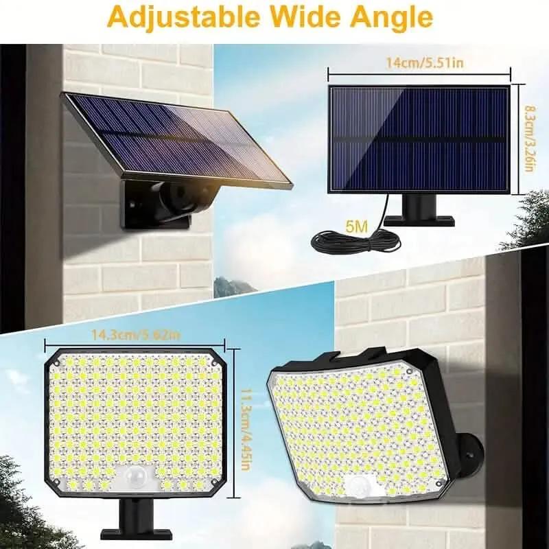 118 LED Solar Motion Sensor Flood Lights with Remote Control Cartsfy Inc.