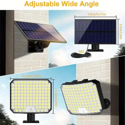 118 LED Solar Motion Sensor Flood Lights with Remote Control Cartsfy Inc.