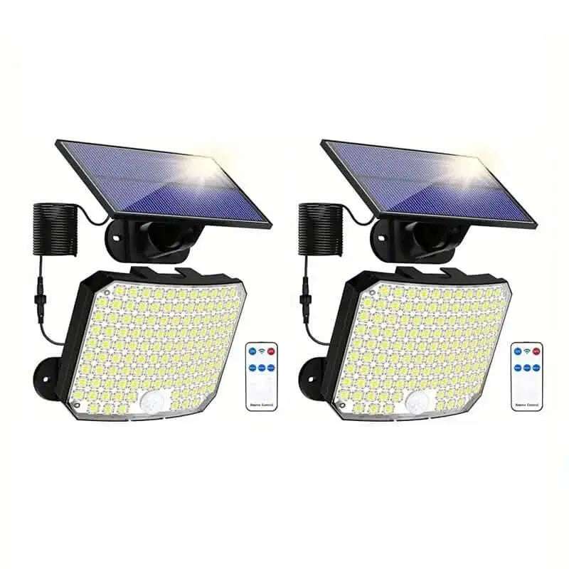 118 LED Solar Motion Sensor Flood Lights with Remote Control Cartsfy Inc.