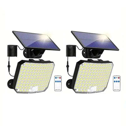 118 LED Solar Motion Sensor Flood Lights with Remote Control Cartsfy Inc.