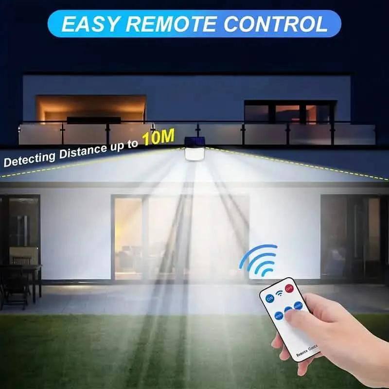 118 LED Solar Motion Sensor Flood Lights with Remote Control Cartsfy Inc.