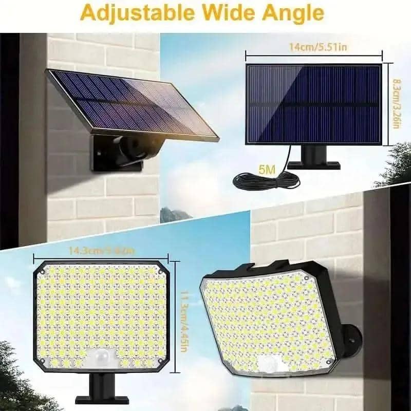 118 LED Solar Motion Sensor Flood Lights with Remote Control DailySale 1-Piece 2-Piece 1-Piece-2-Piece-