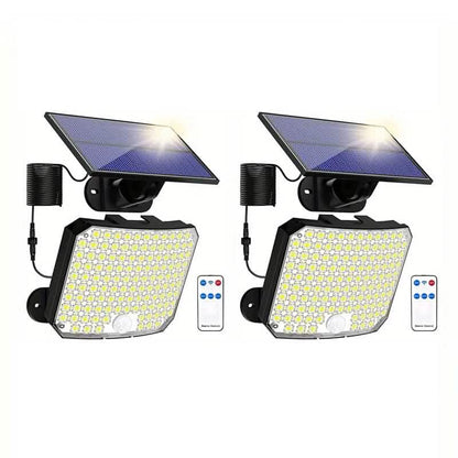 118 LED Solar Motion Sensor Flood Lights with Remote Control - Cartsfy Inc.