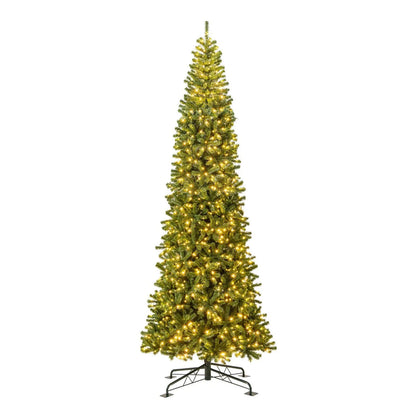 12 FT Tall Prelit Hinged Artificial Christmas Tree with 2536 PVC Branch Tips Cartsfy Inc.