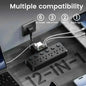 12-in-1 Adjustable Desk Lamp Power Strip – 6 AC Outlets, 3 USB-A & 2 Type-C Ports, Surge Protection DailySale White Black White-Black-
