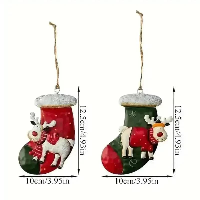 12-Pieces: Christmas Tree Colorful Resin Elk Pendant Decoration Cartsfy Inc.