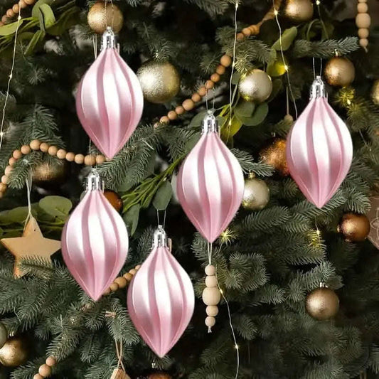 12-Pieces: Christmas Tree Pendant Decorations DailySale Rose Gold Red Rose Gold-Red-