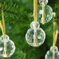 12-Piece Multicolor Crystal Glass Christmas Balls Ornaments