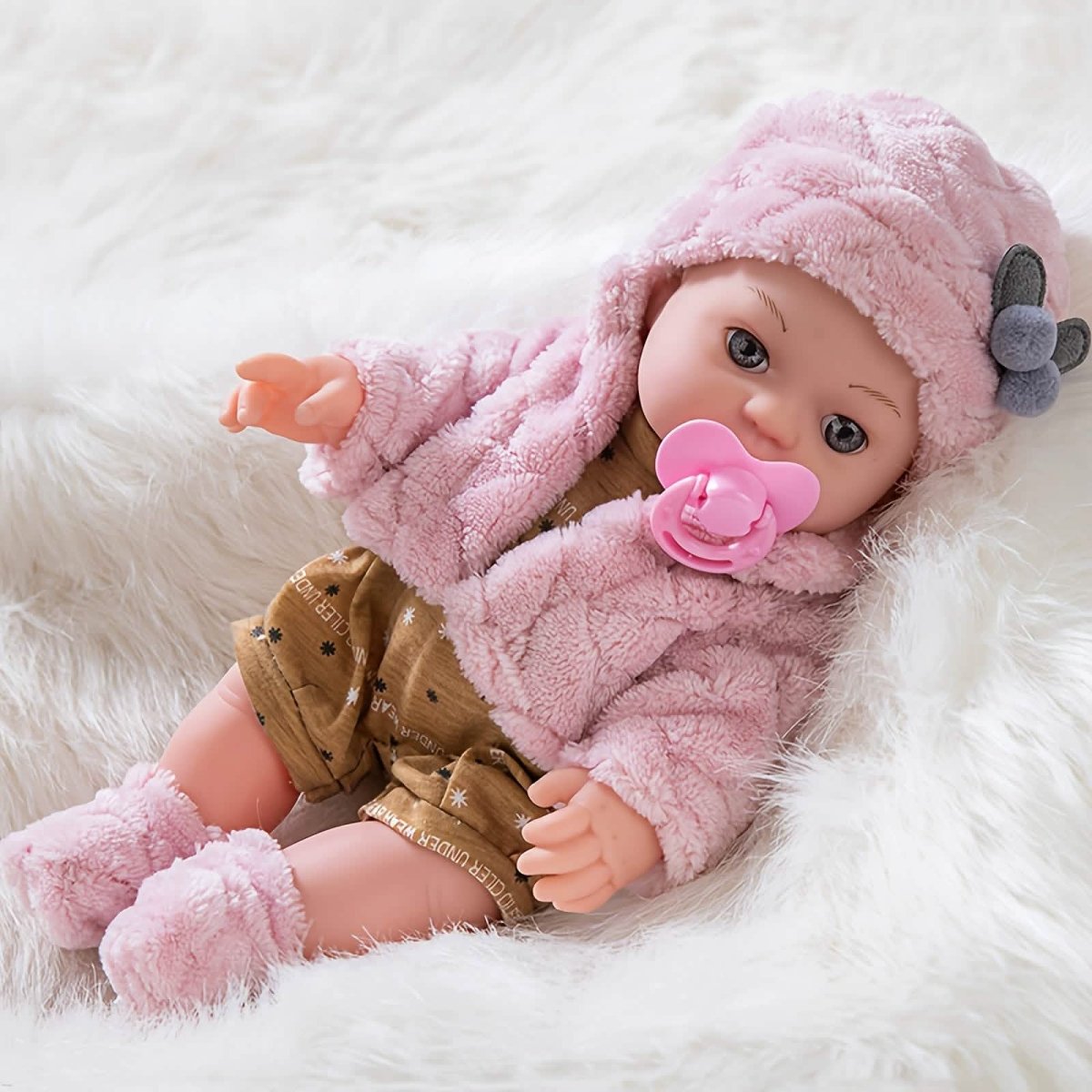 12" Pink Baby Doll – PVC Dress - Up Play Doll (Ages 3+) - Cartsfy Inc.