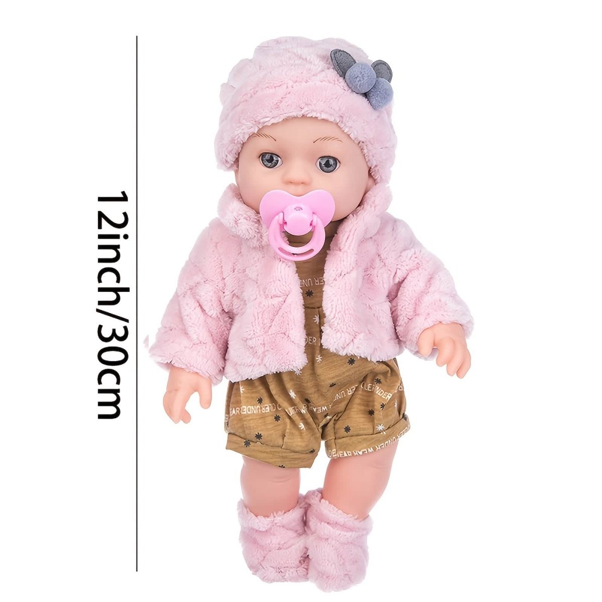 12" Pink Baby Doll – PVC Dress - Up Play Doll (Ages 3+) - Cartsfy Inc.