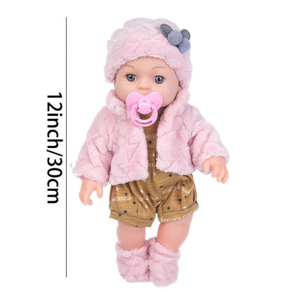12" Pink Baby Doll – PVC Dress - Up Play Doll (Ages 3+) - Cartsfy Inc.