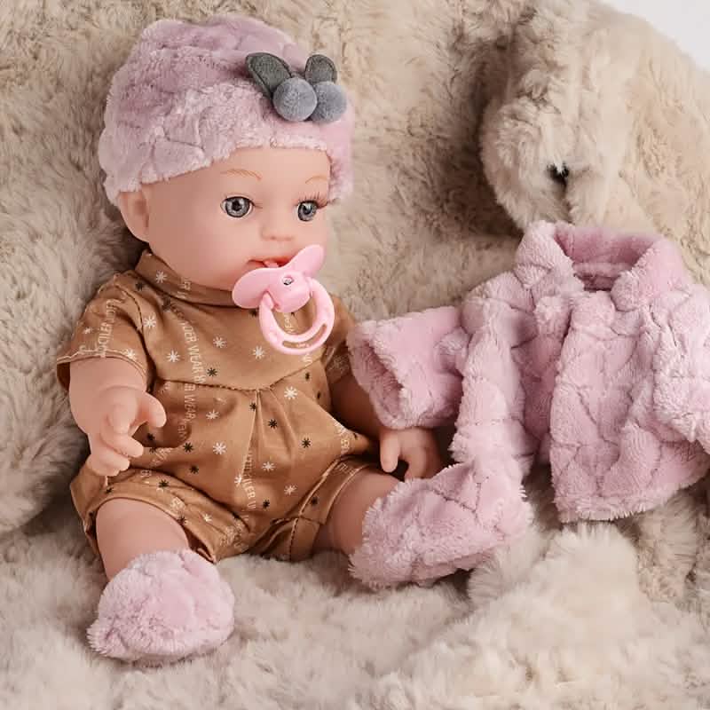 12" Pink Baby Doll – PVC Dress - Up Play Doll (Ages 3+) - Cartsfy Inc.