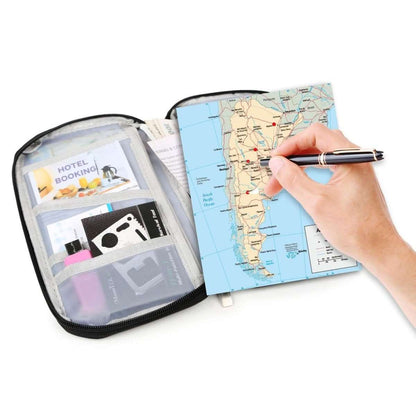 12 Pocket Travel Passport Wallet Cartsfy Inc.