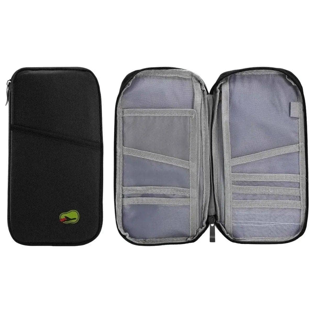 12 Pocket Travel Passport Wallet DailySale Black Red Blue Black-Red-Blue-Green-Pink-Rose Red-Royal Blue-Silver-Dark Green-