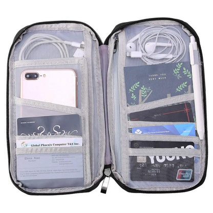 12 Pocket Travel Passport Wallet - Cartsfy Inc.