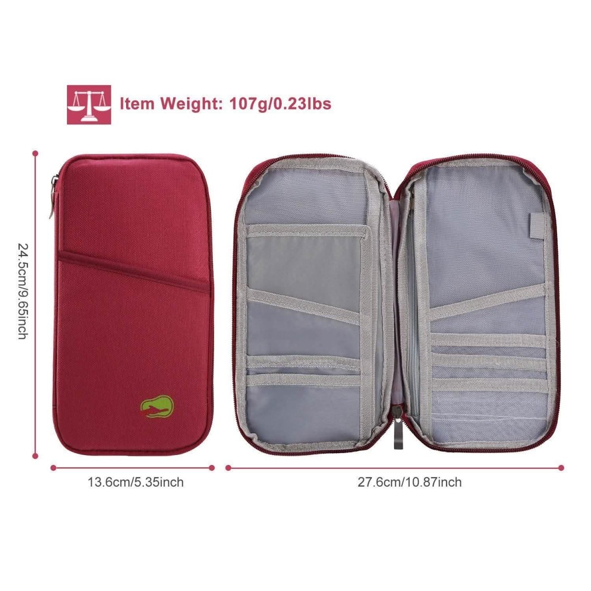 12 Pocket Travel Passport Wallet - Cartsfy Inc.