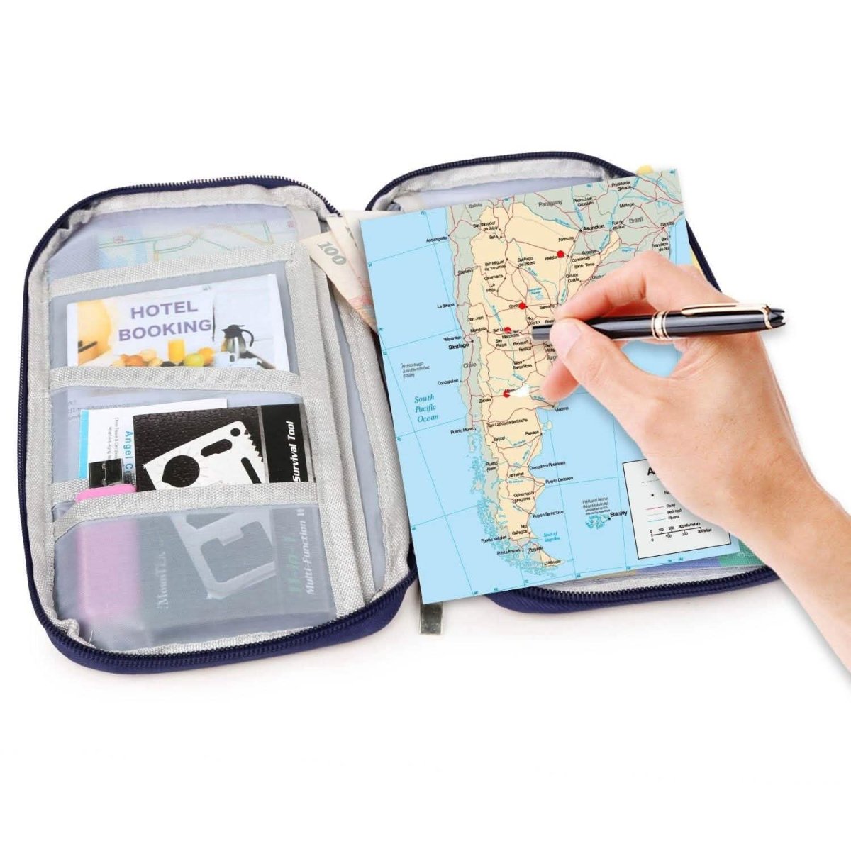 12 Pocket Travel Passport Wallet - Cartsfy Inc.