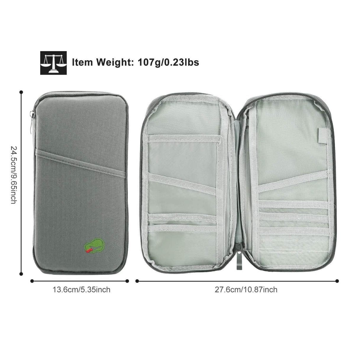 12 Pocket Travel Passport Wallet - Cartsfy Inc.
