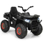 12 V Kids Electric 4-Wheeler ATV Quad with MP3 and LED Lights-Black Cartsfy Inc.
