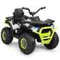 12 V Kids Electric 4-Wheeler ATV Quad with MP3 and LED Lights-White Cartsfy Inc.