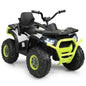 12 V Kids Electric 4-Wheeler ATV Quad with MP3 and LED Lights-White Cartsfy Inc.