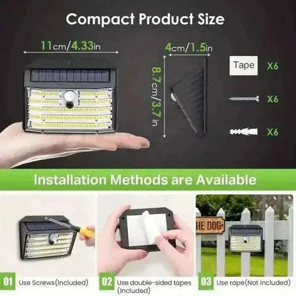 126 LED Solar Outdoor Lights Cold White Motion Sensor 270° Wide Angle Lighting Security Solar Powered Flood Lights DailySale Default Title Default Title-