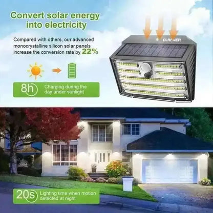 126 LED Solar Outdoor Lights Cold White Motion Sensor 270° Wide Angle Lighting Security Solar Powered Flood Lights DailySale Default Title Default Title-