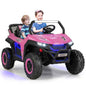 12V 2-Seater Kids Ride on UTV with Slow Start Function Music-Pink