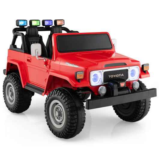 12V 2-Seat Licensed Kids Ride On Toyota FJ40 Car with 2.4G Remote Control-Red Cartsfy Inc.