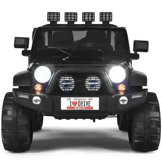 12V 2-Seater Ride on Car Truck with Remote Control and Storage Room-Black Cartsfy Inc.