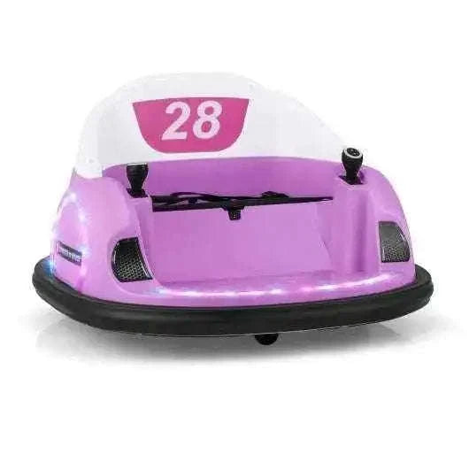 12V 360° Ride on Bumper Car for Toddlers with Remote Control-Pink Cartsfy Inc.