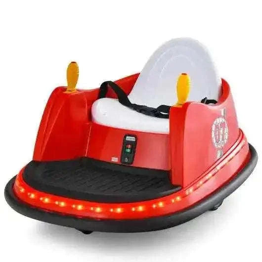 12V Electric Kids Ride On Bumper Car with Flashing Lights for Toddlers-Red Cartsfy Inc.