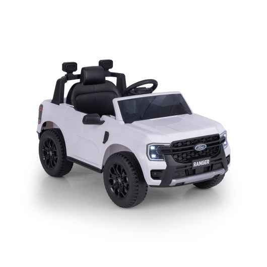 12V Electric Kids Ride on Car Licensed Ford Ranger with Remote Control and Music-White Cartsfy Inc.